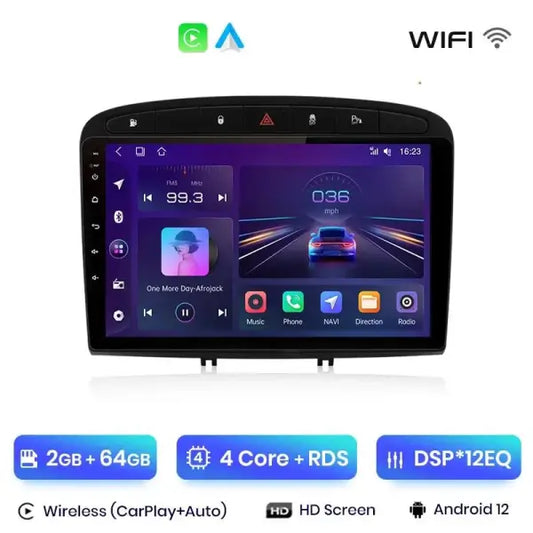 CARPLAY 308 (2012 - 2020) W3 - Compatible avec - Disponible sur carplay - voiture