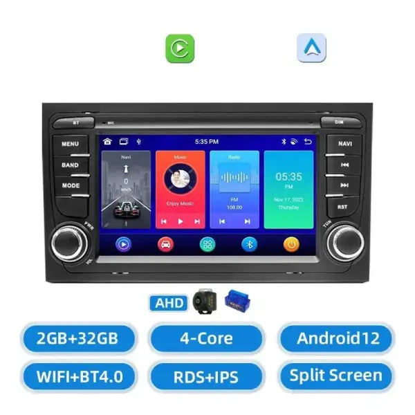 CARPLAY AUDI A4 B7 (2004 - 2008) K1PLUS - Compatible avec - Disponible sur carplay - voiture