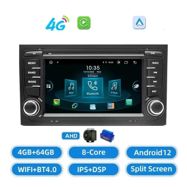 CARPLAY AUDI A4 B7 (2004 - 2008) K3PLUS - Compatible avec - Disponible sur carplay - voiture