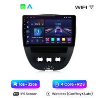 Autoradio CarPlay Citroën C1 (2005-2014) – Écran IPS HD, 1 Go / 32 Go, sans fil