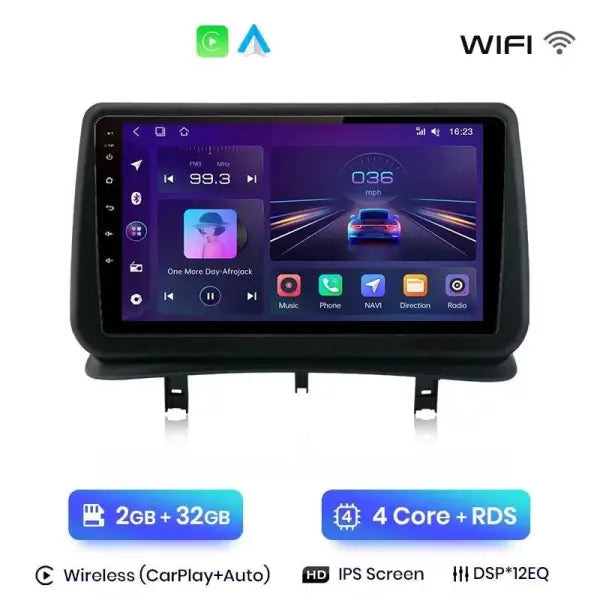 Autoradio CarPlay Renault Clio 3 (2005-2014) – Interface Personnalisable, 2 Go / 32 Go