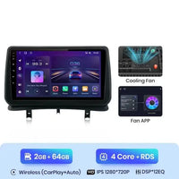 Autoradio Renault Clio 3 (2005-2014) – CarPlay sans fil, 2 Go / 64 Go, ventilateur