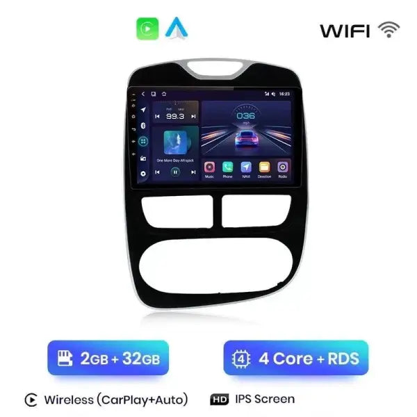 CarPlay Clio 4 (2012–2016) – Écran tactile HD sans fil + Android Auto