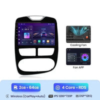 Autoradio CarPlay Renault Clio 4 (2012-2016) – Écran 9 pouces, 64 Go, ventilateur de refroidissement