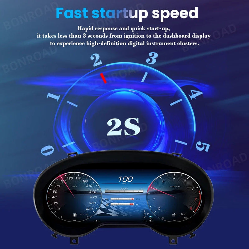 Compteur Digital Mercedes Classe A W176, CLA C117, GLA X156 (2012-2019) – Écran 12,3 pouces, CarPlay sans fil, vue 4