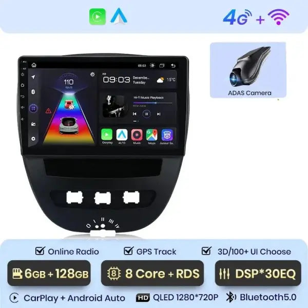 CARPLAY PEUGEOT 107 (2005 - 2014) J7 MAX - Compatible avec - Disponible sur carplay - voiture