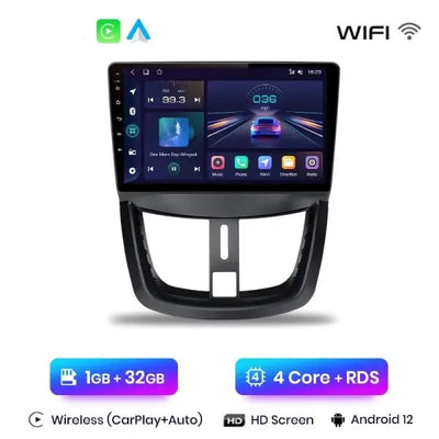 CarPlay Peugeot 207 autoradio écran tactile GPS Bluetooth