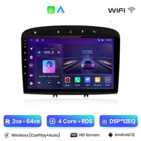 Autoradio CarPlay Peugeot 308 (2012-2020) – Phases 1 et 2, 6 Configurations