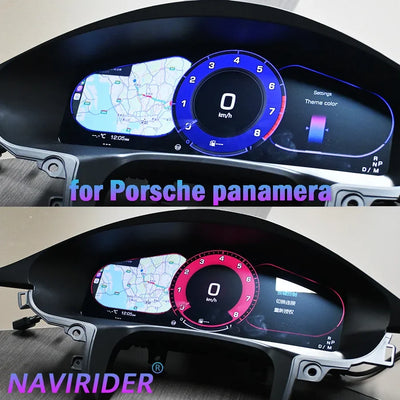CarPlay Porsche Panamera vue de face, combiné numérique installé