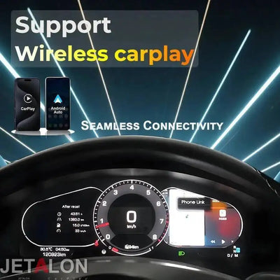CarPlay Porsche Panamera vue de trois quarts sur fond studio