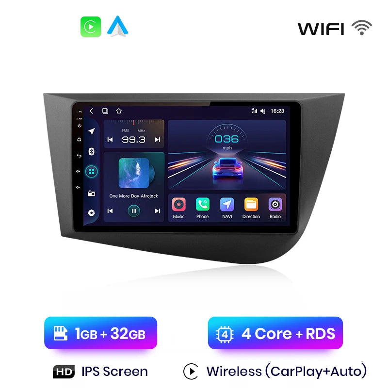 CarPlay Seat Leon 2 autoradio Android sans fil écran tactile