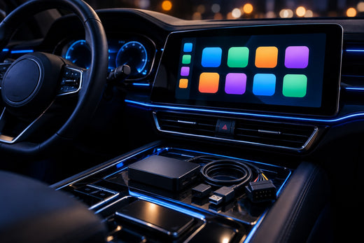 Boîtier CarPlay qui ajoute CarPlay à l'écran d'origine de la voiture