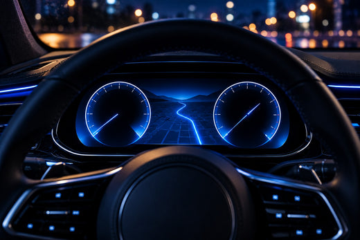 Compteur digital 12,3 pouces lumineux derrière le volant
