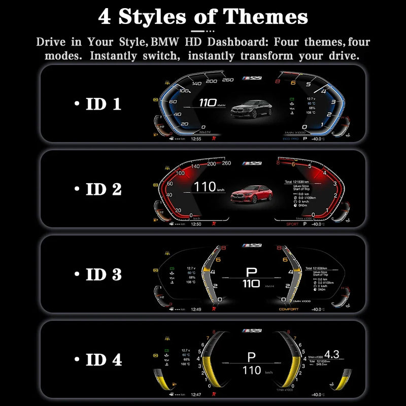 Compteur Digital BMW Série 1 E81 E82 E87 E88 (2006-2015) – Écran 11 pouces, avec ou sans CarPlay, vue 4