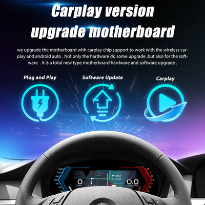 Profil du cockpit virtuel BMW F30 montrant l'épaisseur du boîtier
