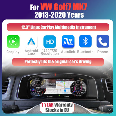 Cockpit virtuel Golf 7 GTI en situation dans l'habitacle