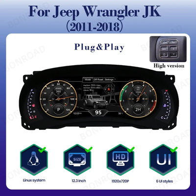 Détail du montage du cockpit virtuel Jeep dans son logement d'origine