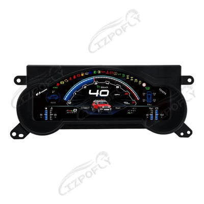 Gros plan sur l'affichage du combiné numérique Land Cruiser FJ, commandes au volant