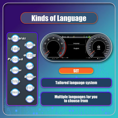 Compteur digital Audi A6 monté sur véhicule, vue depuis le siège conducteur