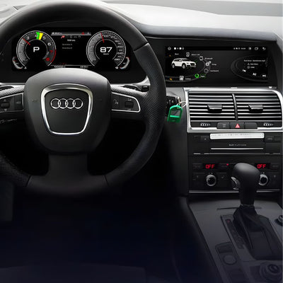Profil du compteur digital Audi Q7 montrant l'épaisseur du boîtier