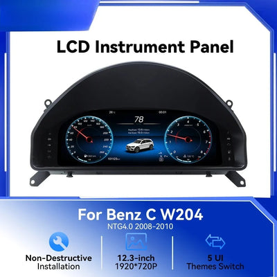 Compteur digital Mercedes Classe C W204 vue de face, NTG4.0