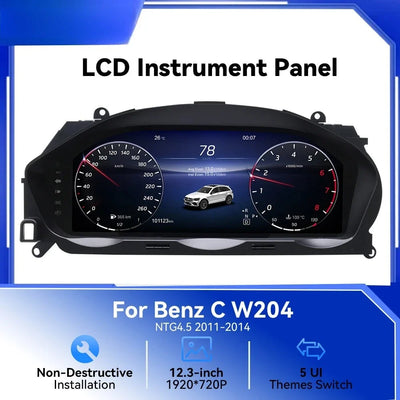 Compteur digital Mercedes Classe C W204 vue de face, NTG4.5