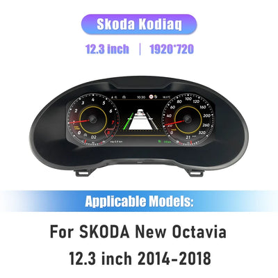 Détail du montage du compteur digital Octavia dans son logement d'origine