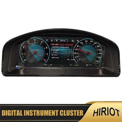 Compteur digital VW Transporter T5 T6 vue de face, dalle 12,3 pouces installée