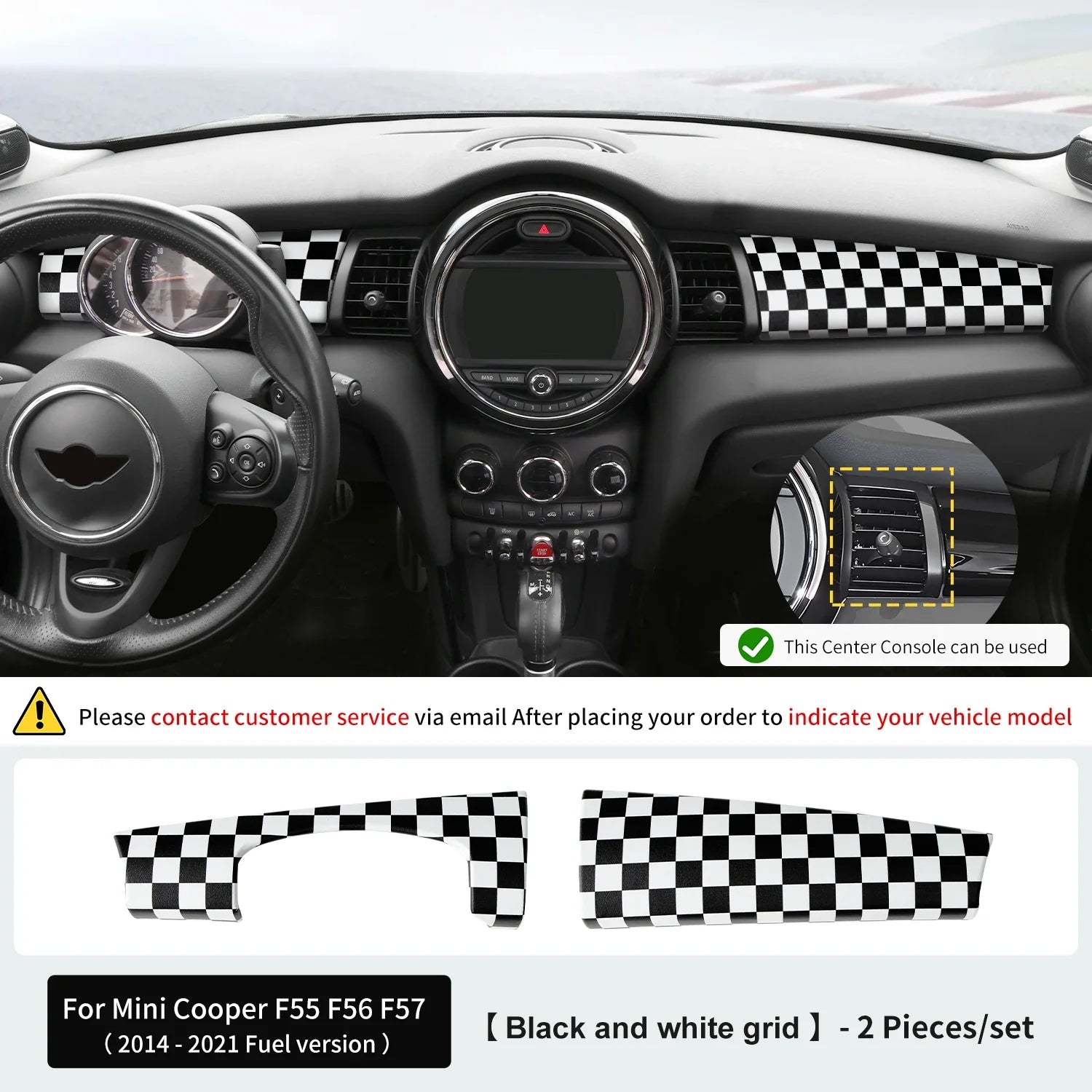 Mini Cooper F55 F56 F57 Coque Décorative Tableau Bord
