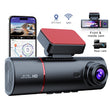 Dashcam Voiture 4K Triple Caméra – Avant, Intérieur, Arrière, GPS et Wi-Fi, Carte 128 Go