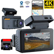 Dashcam Voiture 4K WiFi GPS – Avant et Arrière, Kit Parking 24h