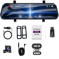 Rétroviseur Dashcam 2,5K Wi-Fi – Écran Tactile 10 Pouces, Caméra Arrière, Kit 24 h, vue 2