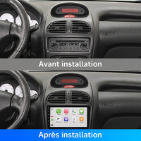 Autoradio CarPlay Peugeot 206 (2000-2008) – Écran 10,2 pouces, GPS, sans fil, vue 2