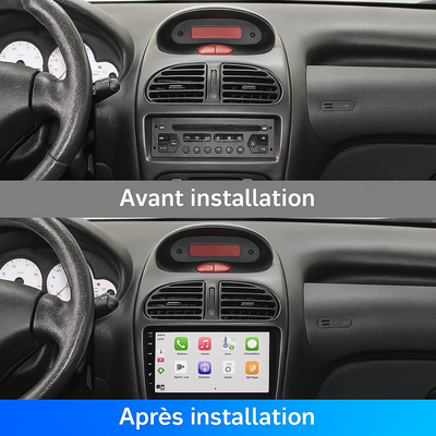 Autoradio Android Peugeot 206 – CarPlay sans fil, Écran 10.2", DSP & 4G (2000–2008)