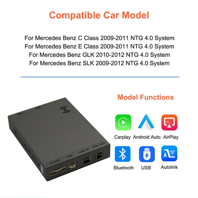 Vue de dessus du décodeur CarPlay Mercedes NTG