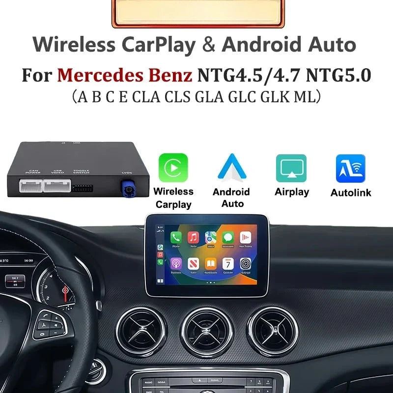 Décodeur CarPlay Mercedes NTG – Multi-Modèles, Sans Fil