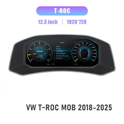 Digital Cockpit Volkswagen T-Roc compteur numérique HD 2018-2025