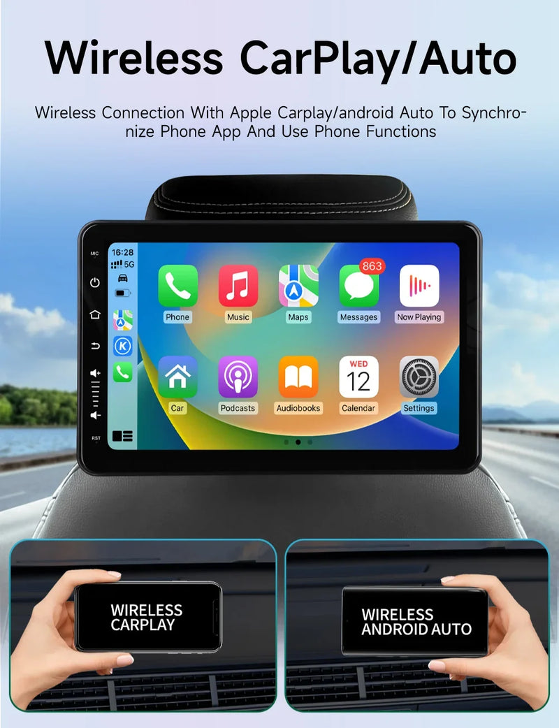 Écran Appui-Tête Voiture Android CarPlay – 10,1 et 11,6 Pouces, Wi-Fi, Bluetooth, vue 10
