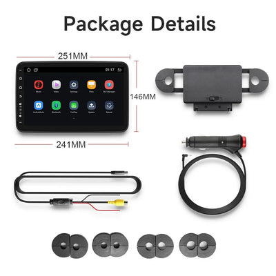 Écran Appui-Tête Android IPS 10 Pouces CarPlay WiFi Bluetooth