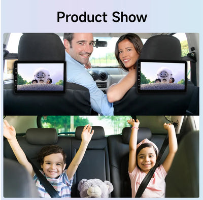 Écran Appui-Tête Android IPS 10 Pouces CarPlay WiFi Bluetooth