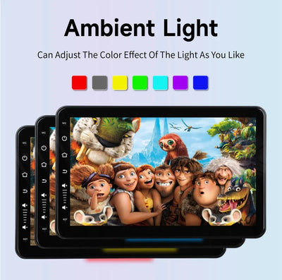 Écran Appui-Tête Android IPS 10 Pouces CarPlay WiFi Bluetooth
