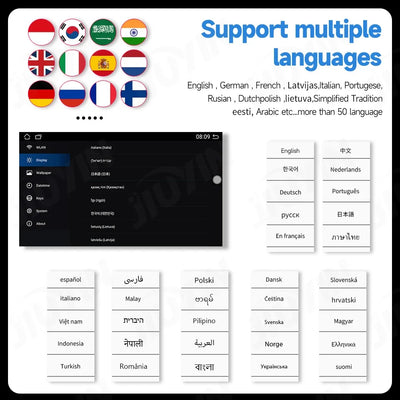 Écran Appui-Tête Android IPS 10 Pouces CarPlay WiFi Bluetooth