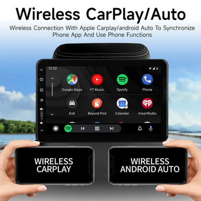 Écran Appui-Tête Android IPS 10 Pouces CarPlay WiFi Bluetooth