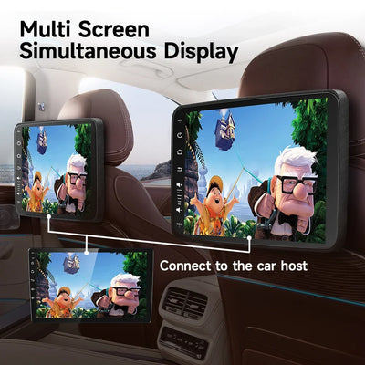 Écran Appui-Tête Android IPS 10 Pouces CarPlay WiFi Bluetooth