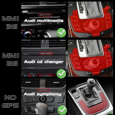Becquet Voiture Écran Autoradio Android pour Audi A4 A5 B8 Q5