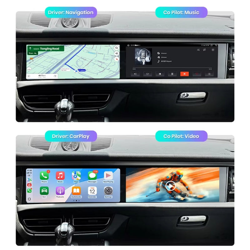 Écran CarPlay Double Porsche Macan (2014-2024) – Trois coloris de façade, vue 6