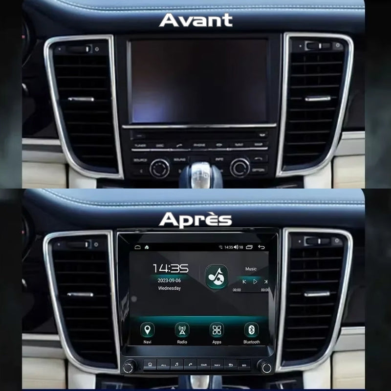 Autoradio CarPlay Porsche Panamera 970 (2010-2016) – Écran unique, PCM 3.1 et 4.0, vue 3