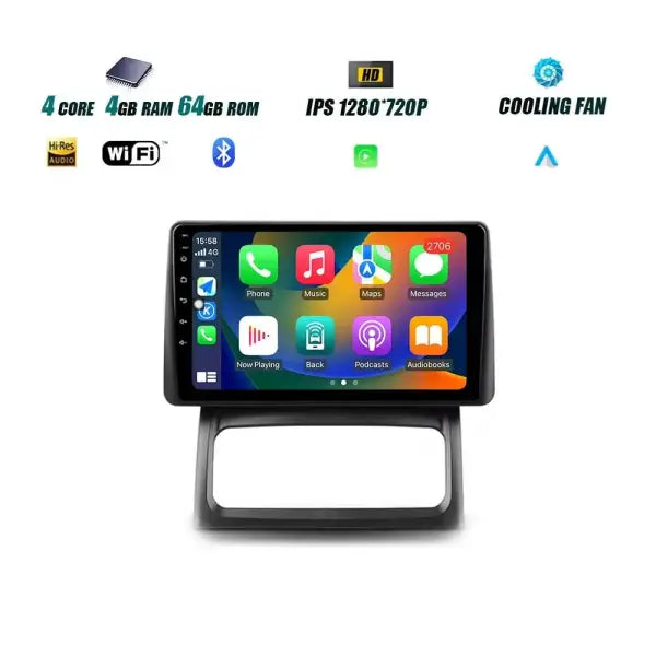 Écran Clio 2 CarPlay tactile 9 pouces IPS 64 Go