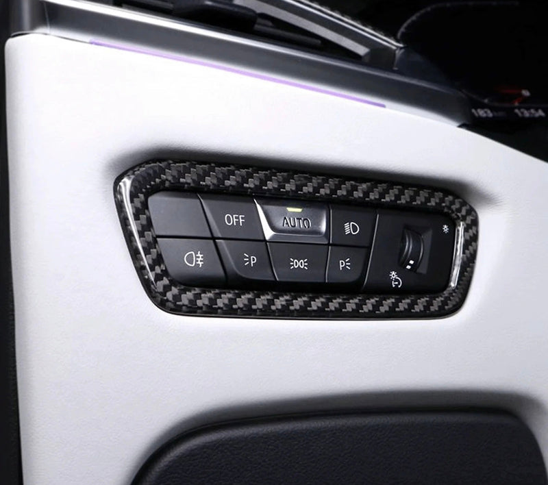 Garniture Carbone BMW M3 G80 et M4 G82 – 2 cadres de console centrale et d'éclairage, vue 6