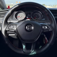 Garniture Carbone Volkswagen Golf 7 (2012-2021) – Tableau de Bord et Volant, vue 4